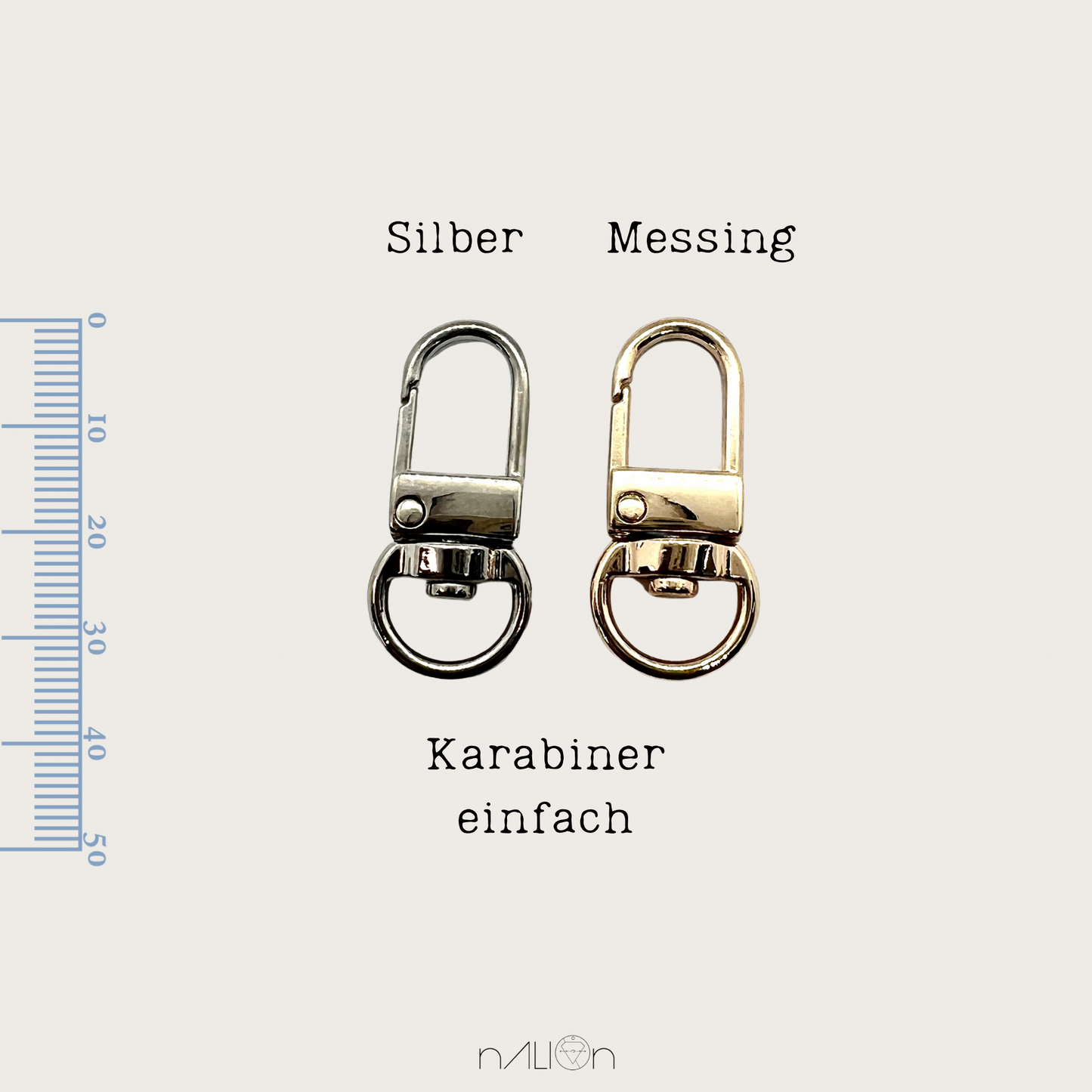 Karabiner Befestigung // Silberfarben / Goldfarben