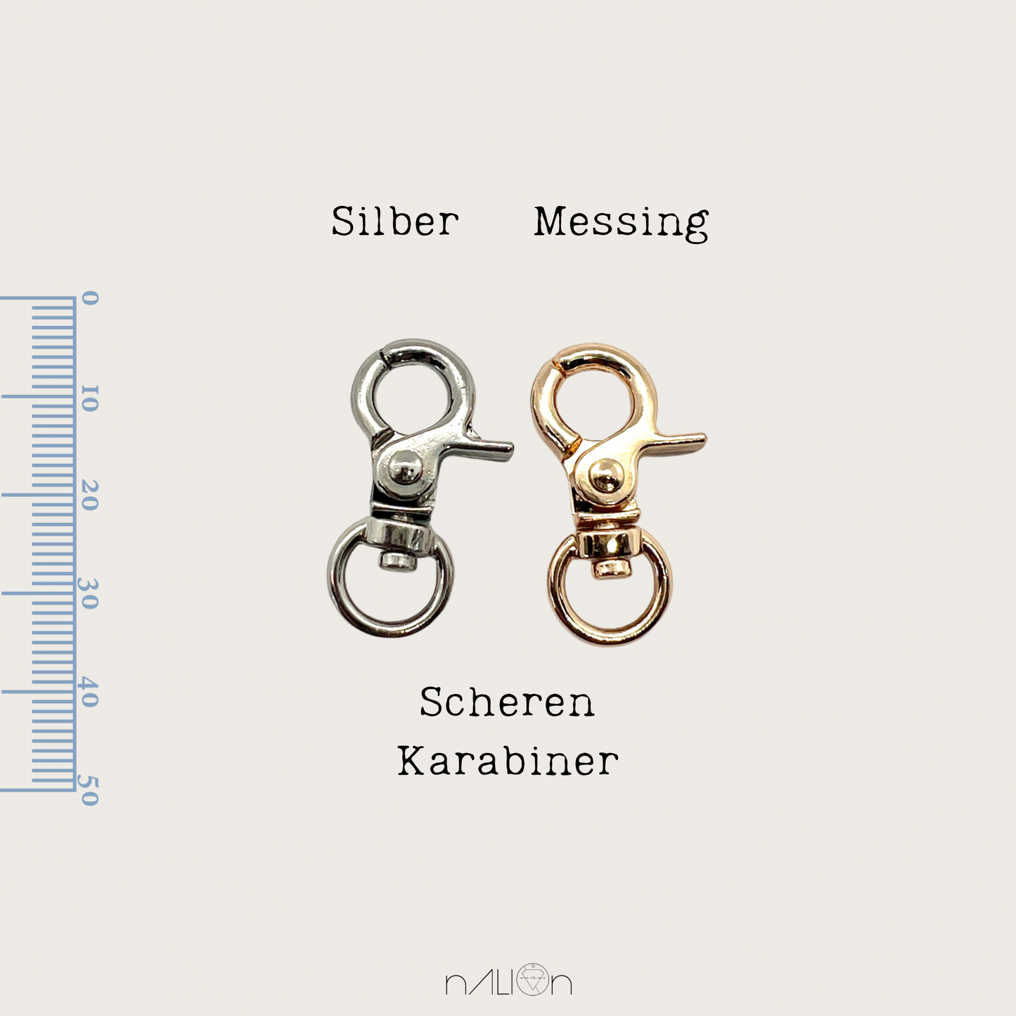Karabiner Befestigung // Silberfarben / Goldfarben