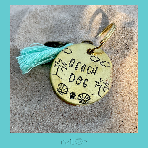 WOLKENWEIT X NALION // Beach Dog // Messing 32mm // auf Wunsch personalisiert