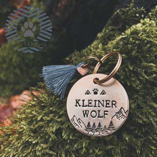 WOLFSGEWAND X NALION // Kleiner Wolf // Messing 32mm // auf Wunsch personalisiert
