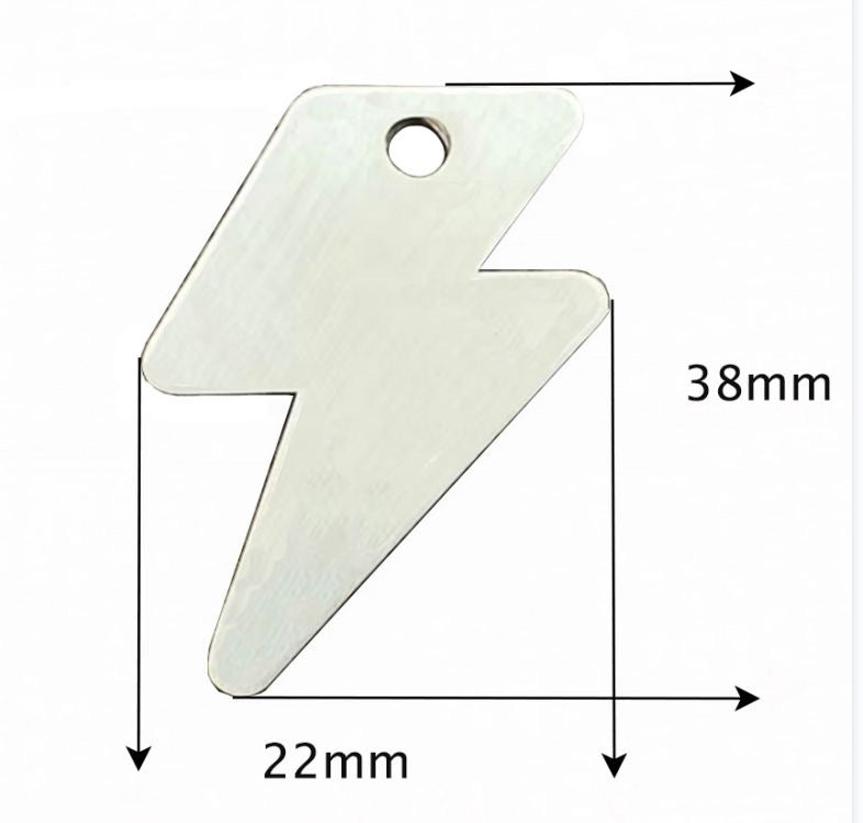 ELEMENTS Haustiermarke selbst gestalten • Blitz 22x38mm