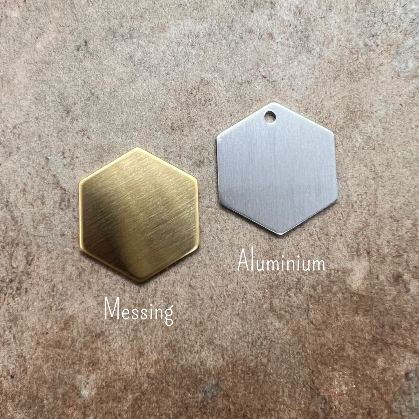 Haustiermarke // Single Symbol // Farbe & Symbol wählbar // Hexagon 25mm