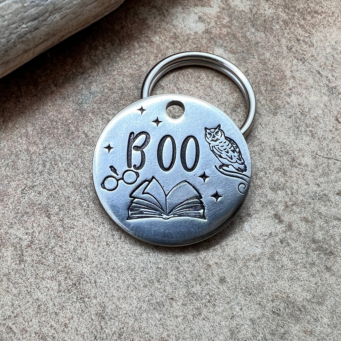 Motif pet tag // BOO // Round 25mm