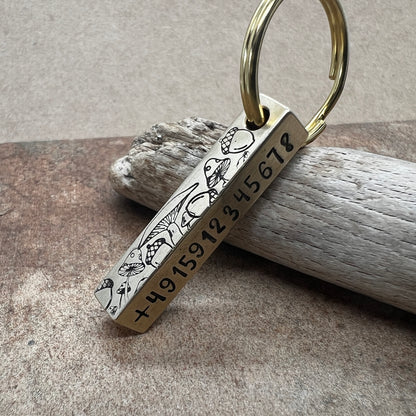 Motif pet tag // FOREST LOVE // Brass ingot