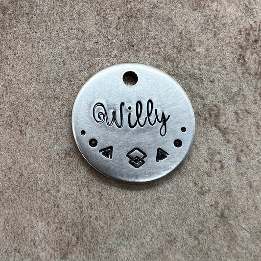 MOTIV pet tag // Round 25mm WILLY // various colors