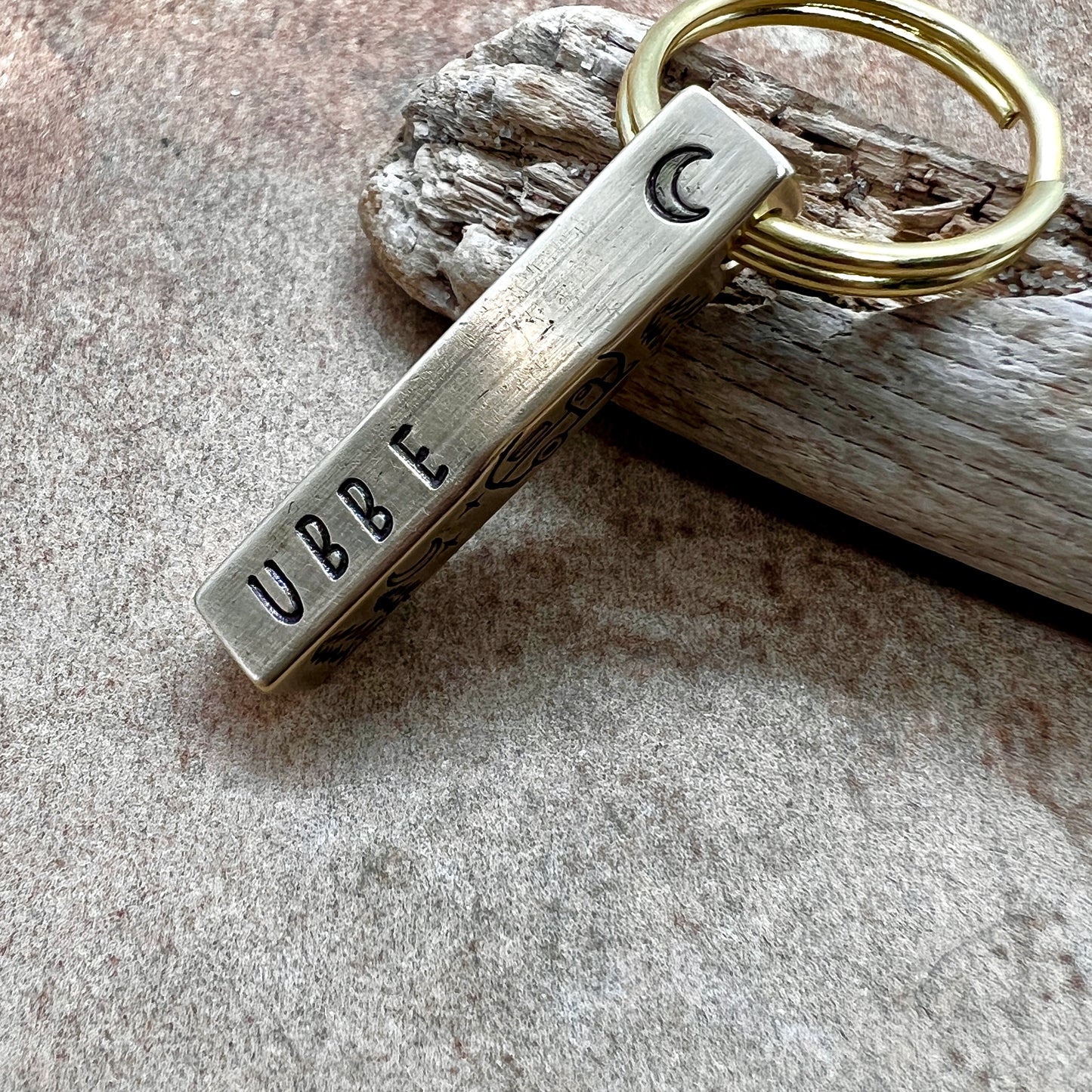 Motif pet tag // CAMPING // Brass ingot