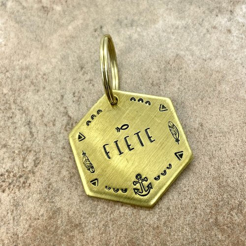 ELEMENTS design your own pet tag • Hexagon 32mm