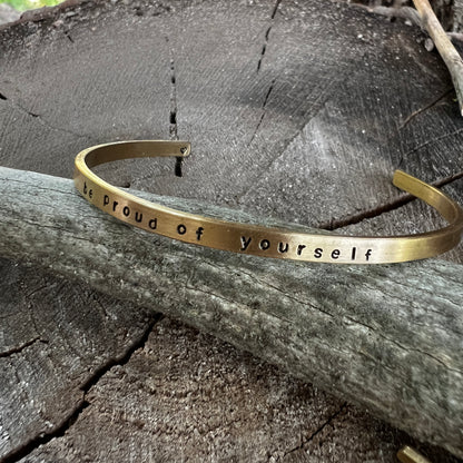 STATEMENT bangle // brass // Be proud of yourself