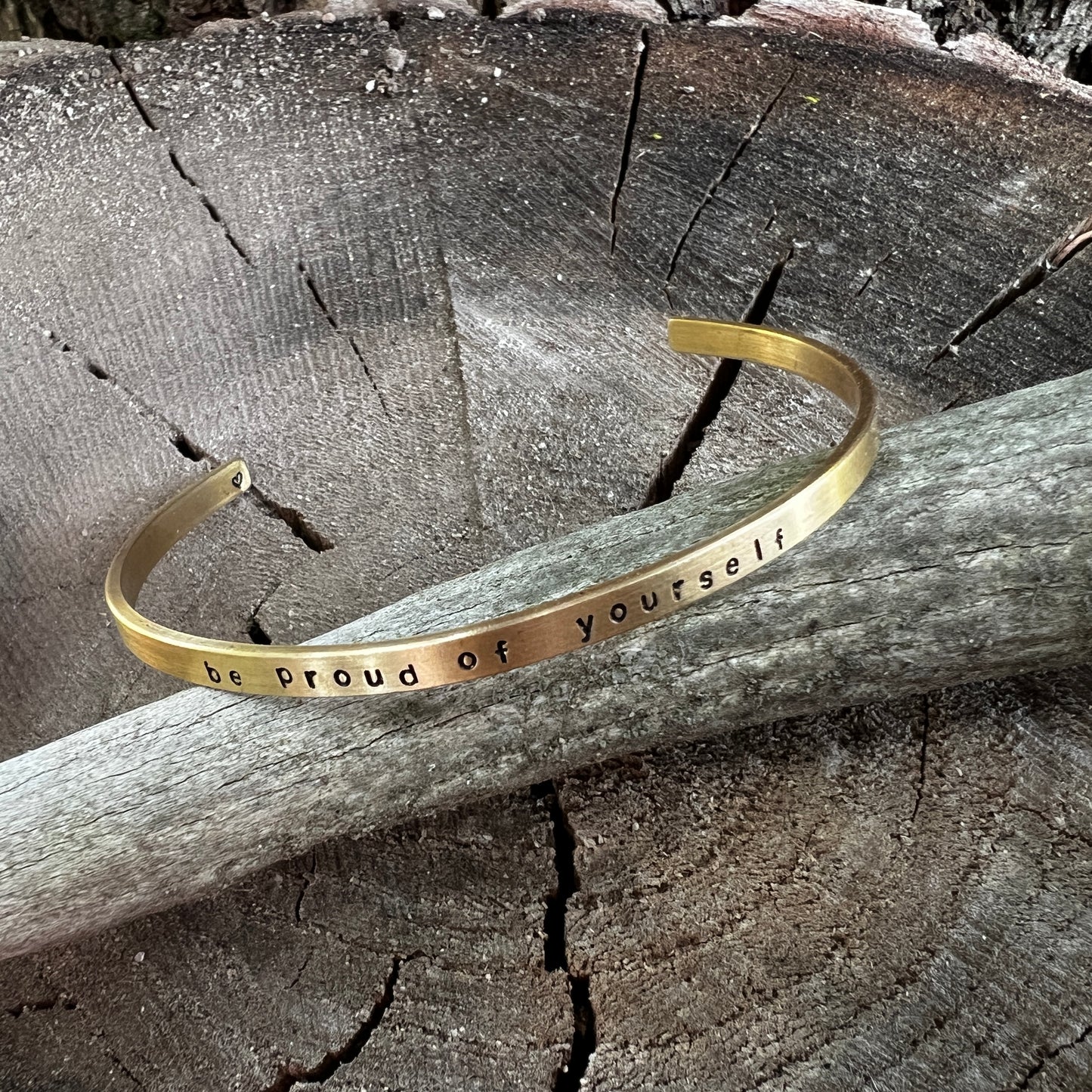STATEMENT bangle // brass // Be proud of yourself