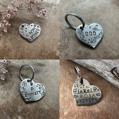 ELEMENTS design your own pet tag • Heart 28x25mm